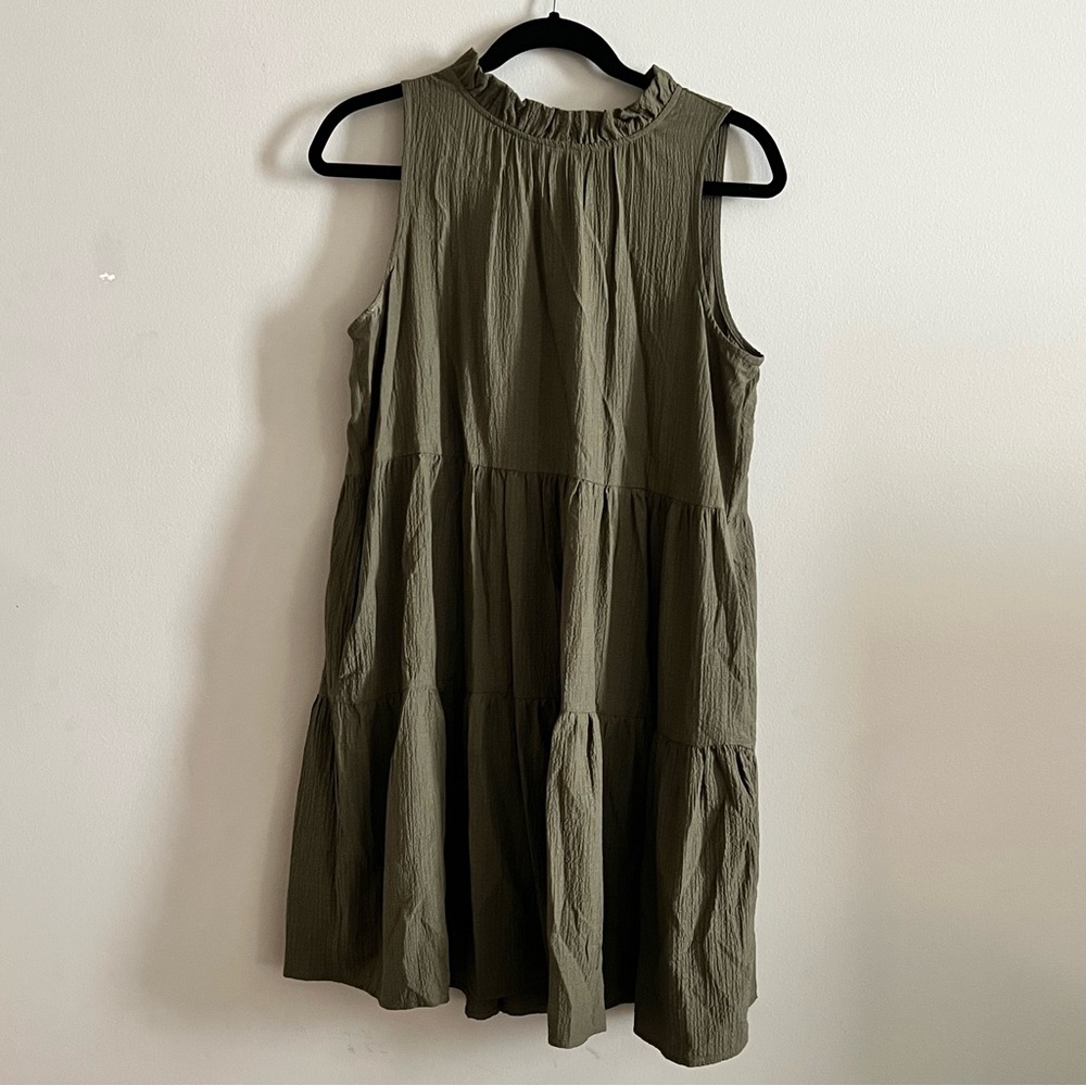 Calvin Klein Military Green Mini Dress Size Medium Worn Once